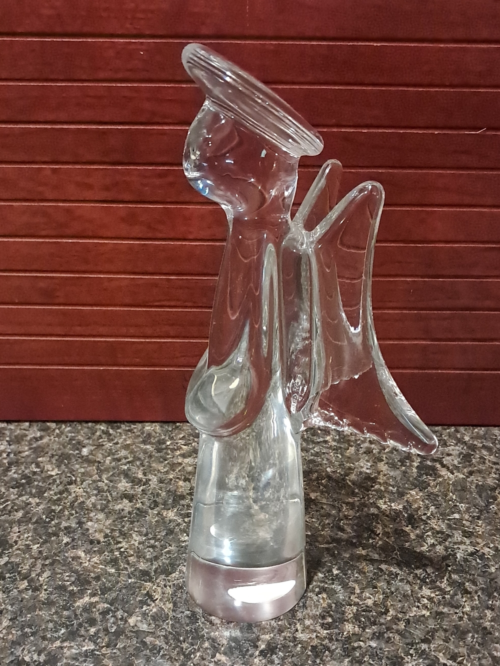Full Lead Crystal Angel Figurine with Halo 9"